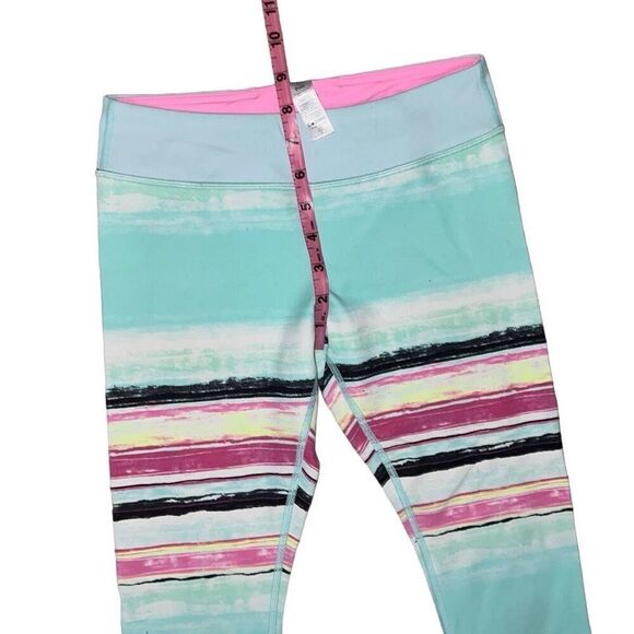 Ivivva by Lululemon Girls Cropped Leggings Watercolor Stripes Athletic Sz 12 - Picture 5 of 7